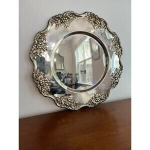 Godinger GSA Silver Art Co. Ltd. Silver Plate 13” Tray grape designs